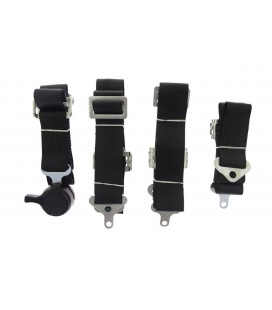 Racing seat belts 4p 2" Black - Quick