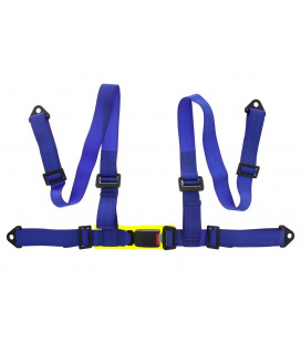 Racing seat belts 4p 2" Blue - E4