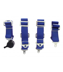 Racing seat belts 4p 2" Blue - Quick