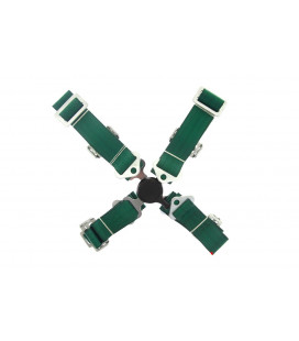 Racing seat belts 4p 2" Green - Quick