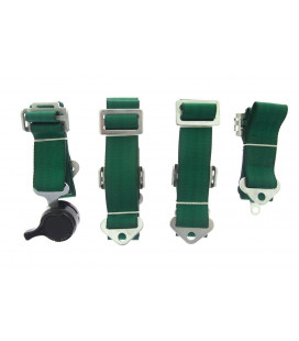 Racing seat belts 4p 2" Green - Quick