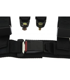 Racing seat belts 4p 3" Black - Pro Sport