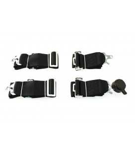 Racing seat belts 4p 3" Black - Quick