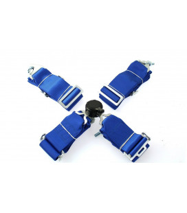 Racing seat belts 4p 3" Blue - Quick