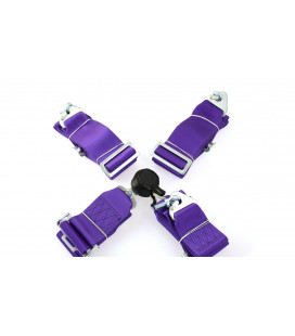 Racing seat belts 4p 3" Purple - Quick