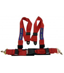 Racing seat belts 4p 3" Red - Pro Sport