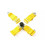 Racing seat belts 4p 3" Yellow - Quick