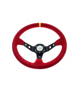 Steering wheel Pro 350mm offset:80mm Suede Red