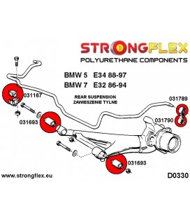 031167A: Rear anti roll bar bush SPORT