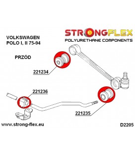 221236A: Front anti roll bar bush SPORT