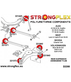 221445B: Rear anti roll bar bush