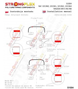 101362A: Front upper arm bush SPORT