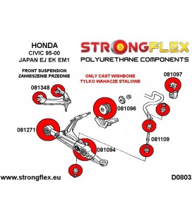 086096A: Front suspension bush kit SPORT