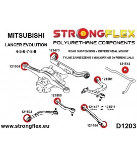 126140A: Rear suspension bush kit SPORT