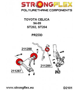 216120B: Front suspension polyurethane bush kit