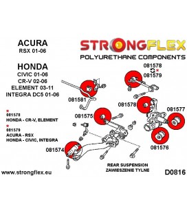 086195A: Full suspension bush kit SPORT