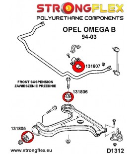 131807A: Front anti roll bar bush SPORT