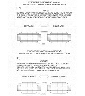 221076A: Front wishbone rear bush SPORT