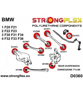 036050A: Rear suspension bush kit SPORT