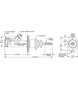 Brake clutch master cylinder Wilwood GS Compact 0,5"