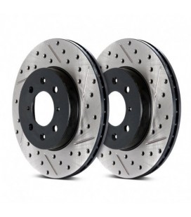 Brake disc drilled and slotted FRONT LEFT - 127.20014L