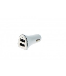 Car Charger 12-24V 2xUSB 2.4A White Type 1