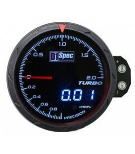 D1Spec indikatorius 60mm - Turbo Elektroninis -1 iki 2 barų