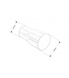 Exhaust Pipe End 2,25-2,5"