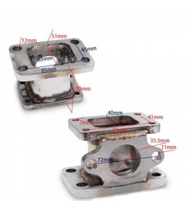 Flange reduction under turbo T2T25-T3 wastegate 38mm