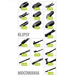 Flat Frameless silicon Multitype wiperblade 750 mm