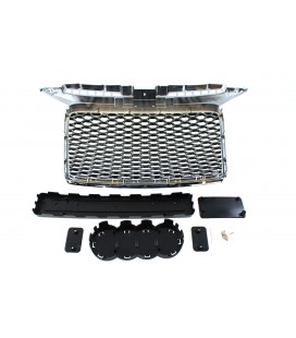 Bamperio grotelės AUDI A3 8P RS-STYLE (chrominės juodos) (05-09)