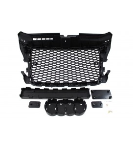 Bamperio grotelės AUDI A3 8P RS-STYLE (chrominės juodos) (09-12) PDC