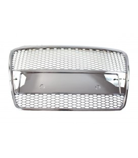 Bamperio grotelės AUDI A4 B7 RS-STYLE (chrominės) (05-08) PDC