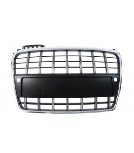 Bamperio grotelės AUDI A4 B7 S8-STYLE (chrominės juodos) (05-08) PDC