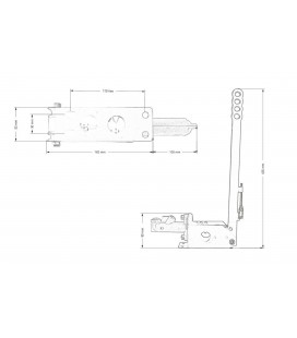 Hydraulic hand brake TurboWorks B08 Top Long