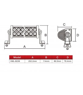 LED lamp HML-B236 combo 36W