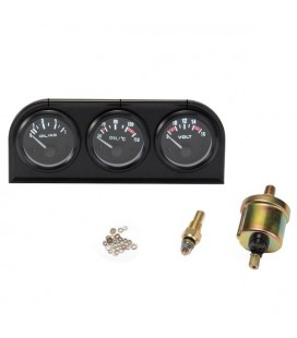 52mm 3in1 kit Oil Temp Gauge Water Temp Gauge Temperature Oil Pressure Gauge