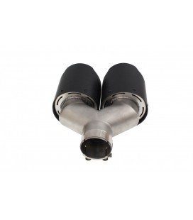 Double Exhaust Tip 2x114mm enter 63mm Carbon