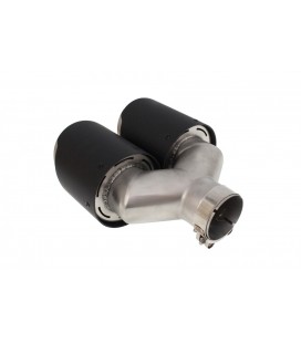 Double Exhaust Tip 2x114mm enter 63mm Carbon