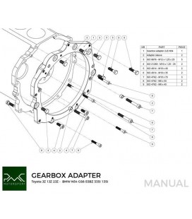 Gearbox Adapter / Adaptor Plate Toyota JZ 1JZ 2JZ - BMW N54 /GS6-53BZ / N54 GS6-45BZ / N52 N53 GS6-37BZ