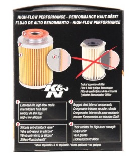 K&N Oil Filter 13/16 In.-16 HP-1007