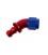 One piece forged push-on hose end 45° AN6