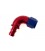 One piece forged push-on hose end 90° AN8