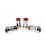 Racing lug nuts D1Spec Stal 12x1.25 Silver/Red