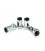 Racing lug nuts D1Spec Stal 12x1.5 Silver/Black