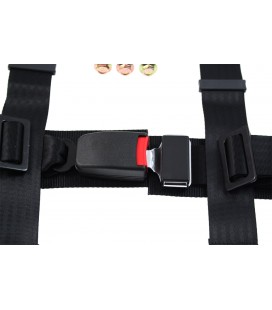 Racing seat belts SLIDE 3p 2" Black