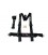 Racing seat belts SLIDE 3p 2" Black