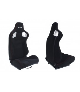 Racing seat SLIDE BLACK FABRIC