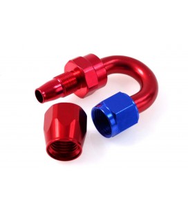 Reusable swivel hose end 180° AN6