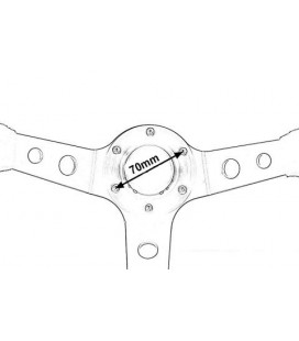 Steering wheel Pro 350mm offset:0mm Leather Black